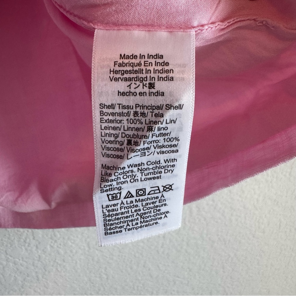 J. Crew Women's Light Pink Scoopneck Linen Blend Vest Size 12 - Picture 6 of 9